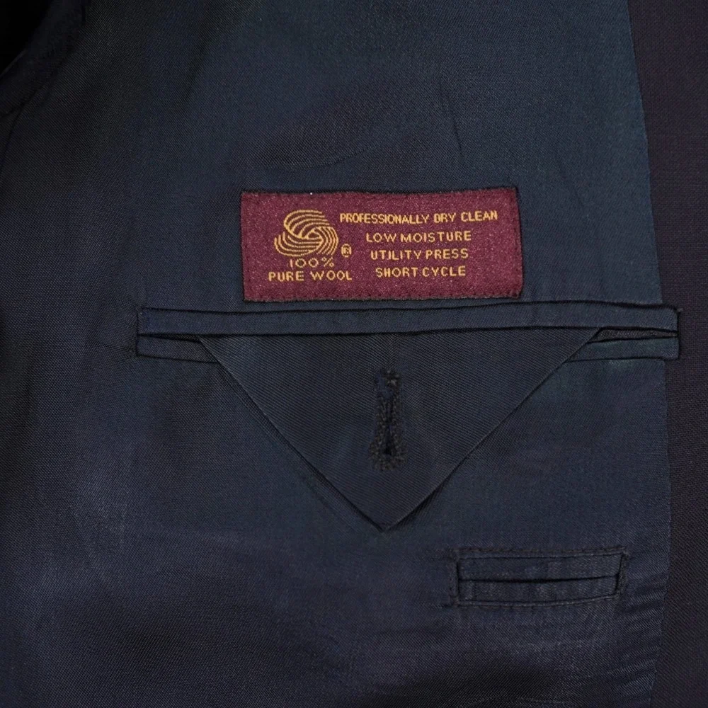 JOS A BANK Blazer Mens 43R Navy Blue‎ Wool Metal Eagle Buttons Kent Sports Coat